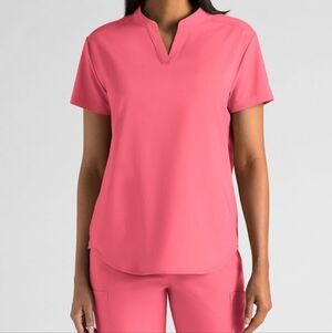 Women's Pink Notch-Neck Top